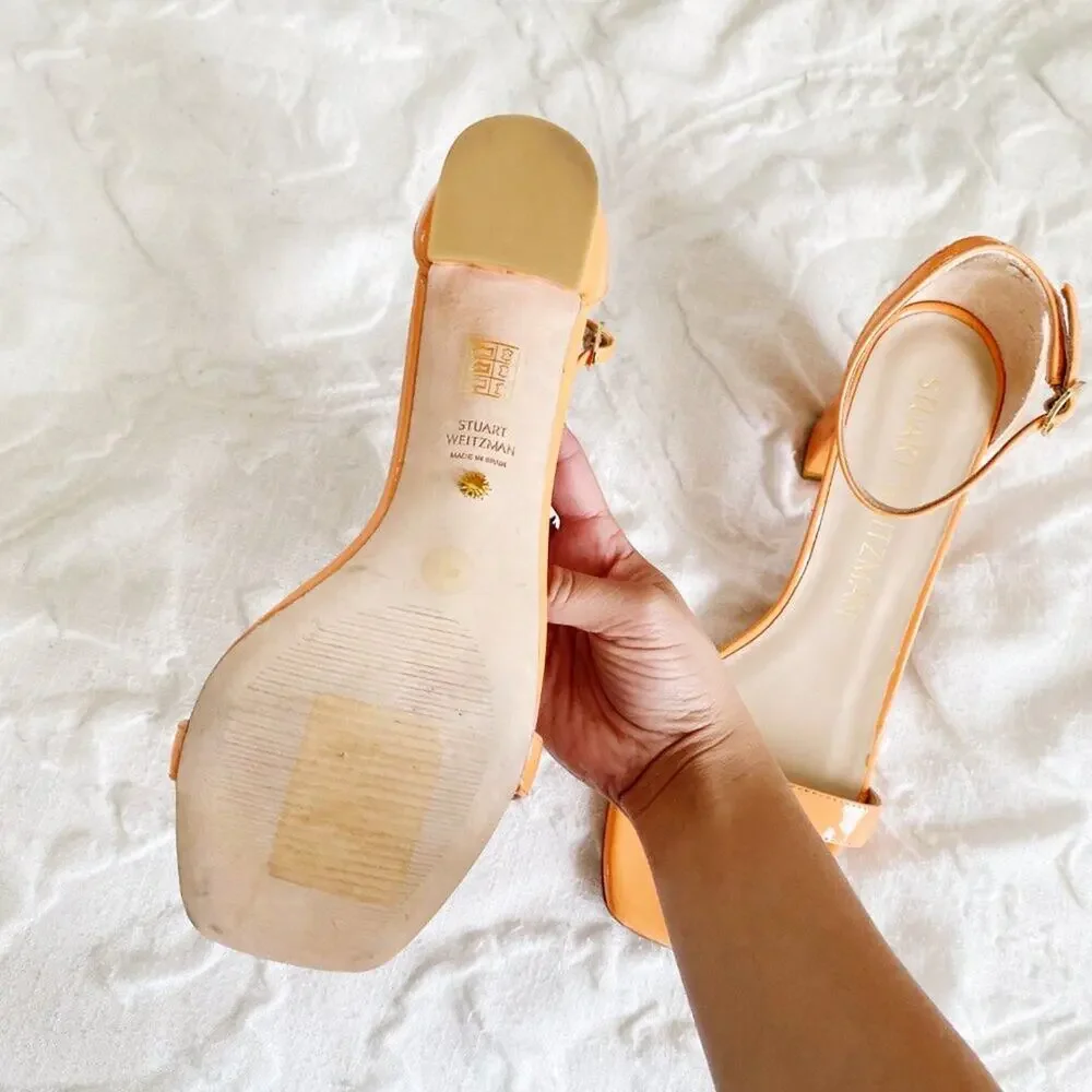 Stuart Weitzman Nudistcurve 75 block sandals Size 10